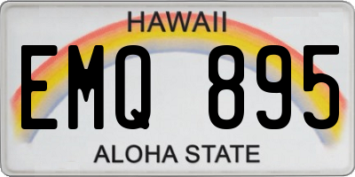 HI license plate EMQ895