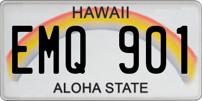 HI license plate EMQ901
