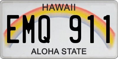 HI license plate EMQ911