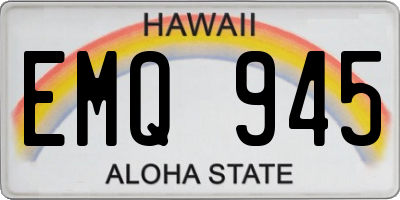 HI license plate EMQ945