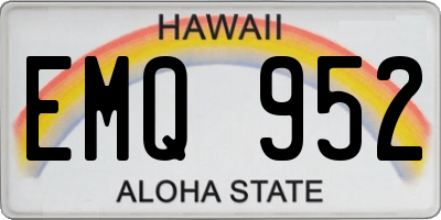 HI license plate EMQ952