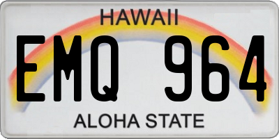 HI license plate EMQ964
