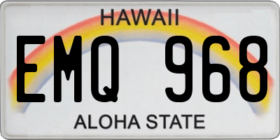 HI license plate EMQ968
