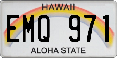 HI license plate EMQ971