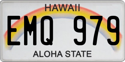 HI license plate EMQ979