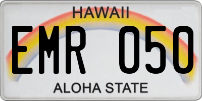 HI license plate EMR050