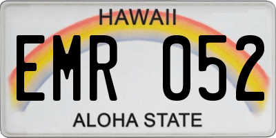HI license plate EMR052