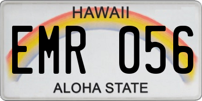 HI license plate EMR056