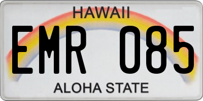 HI license plate EMR085