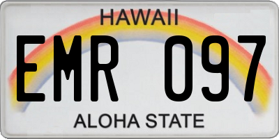 HI license plate EMR097