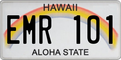 HI license plate EMR101