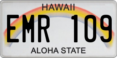 HI license plate EMR109