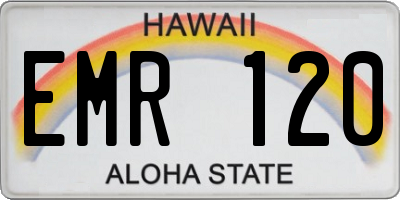 HI license plate EMR120