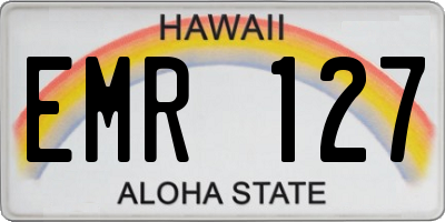HI license plate EMR127