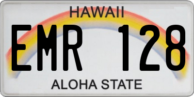 HI license plate EMR128