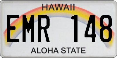HI license plate EMR148