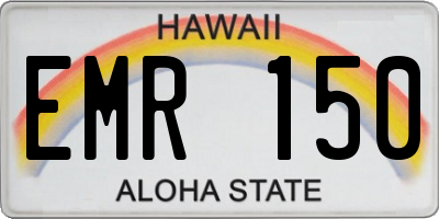HI license plate EMR150