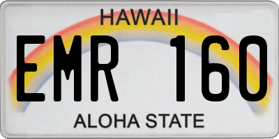 HI license plate EMR160