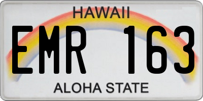HI license plate EMR163