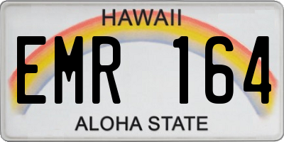 HI license plate EMR164