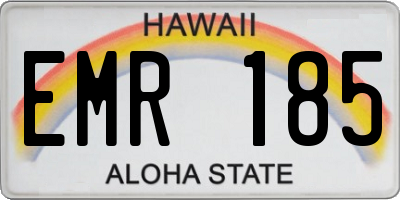 HI license plate EMR185