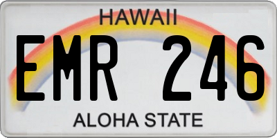HI license plate EMR246
