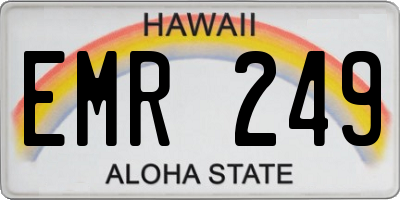 HI license plate EMR249