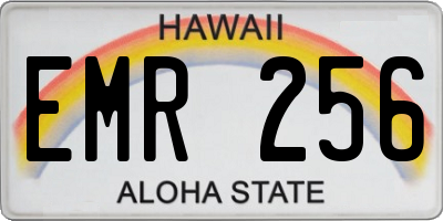 HI license plate EMR256