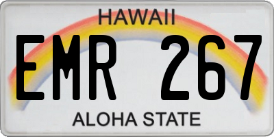 HI license plate EMR267