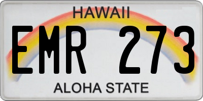 HI license plate EMR273