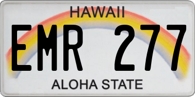 HI license plate EMR277