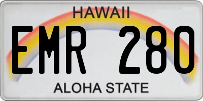 HI license plate EMR280