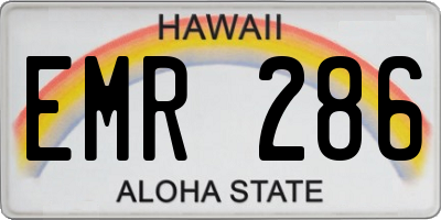 HI license plate EMR286