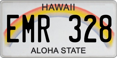 HI license plate EMR328