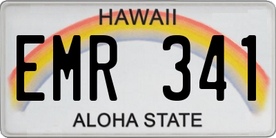 HI license plate EMR341