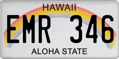 HI license plate EMR346