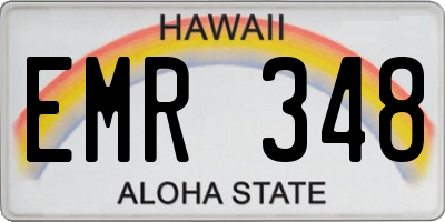 HI license plate EMR348