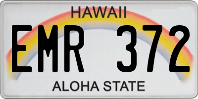 HI license plate EMR372