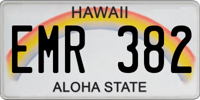 HI license plate EMR382