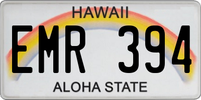HI license plate EMR394