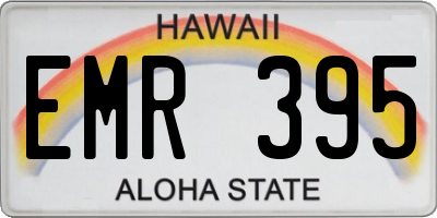 HI license plate EMR395