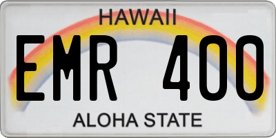 HI license plate EMR400