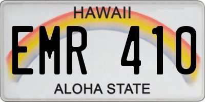 HI license plate EMR410