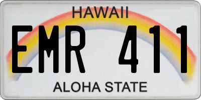 HI license plate EMR411