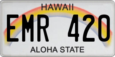 HI license plate EMR420