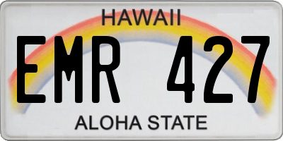 HI license plate EMR427