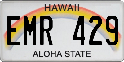 HI license plate EMR429