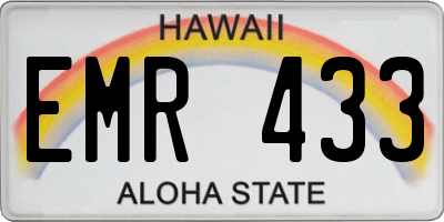 HI license plate EMR433