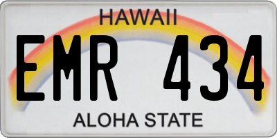 HI license plate EMR434