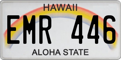 HI license plate EMR446